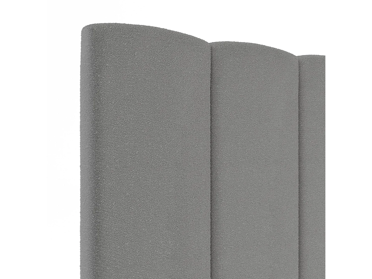 Cabecero tapizado Duna Acolchado color gris Diseño elegante para cama de 150 cm – 160x140 cm