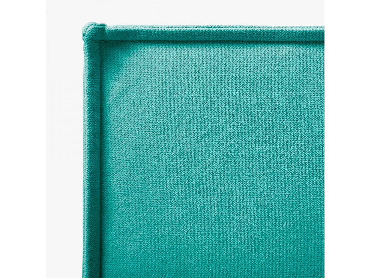 Tête de lit Mox en bois tapissée tissu anti-taches Turquoise. Pour lit de 160 cm - 170x125 cm