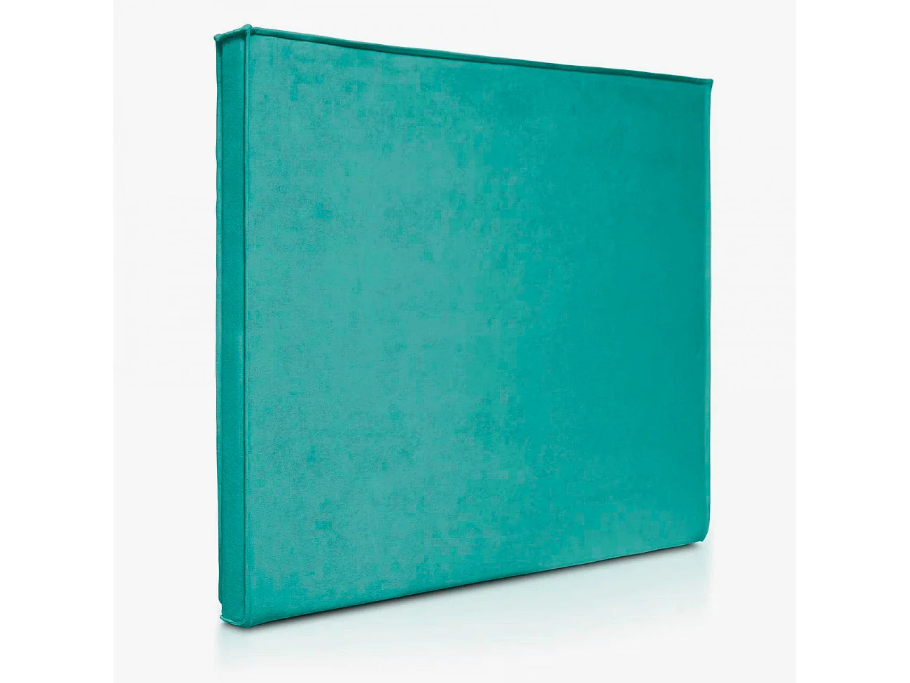 Tête de lit Mox en bois tapissée tissu anti-taches Turquoise. Pour lit de 140 cm - 150x125 cm