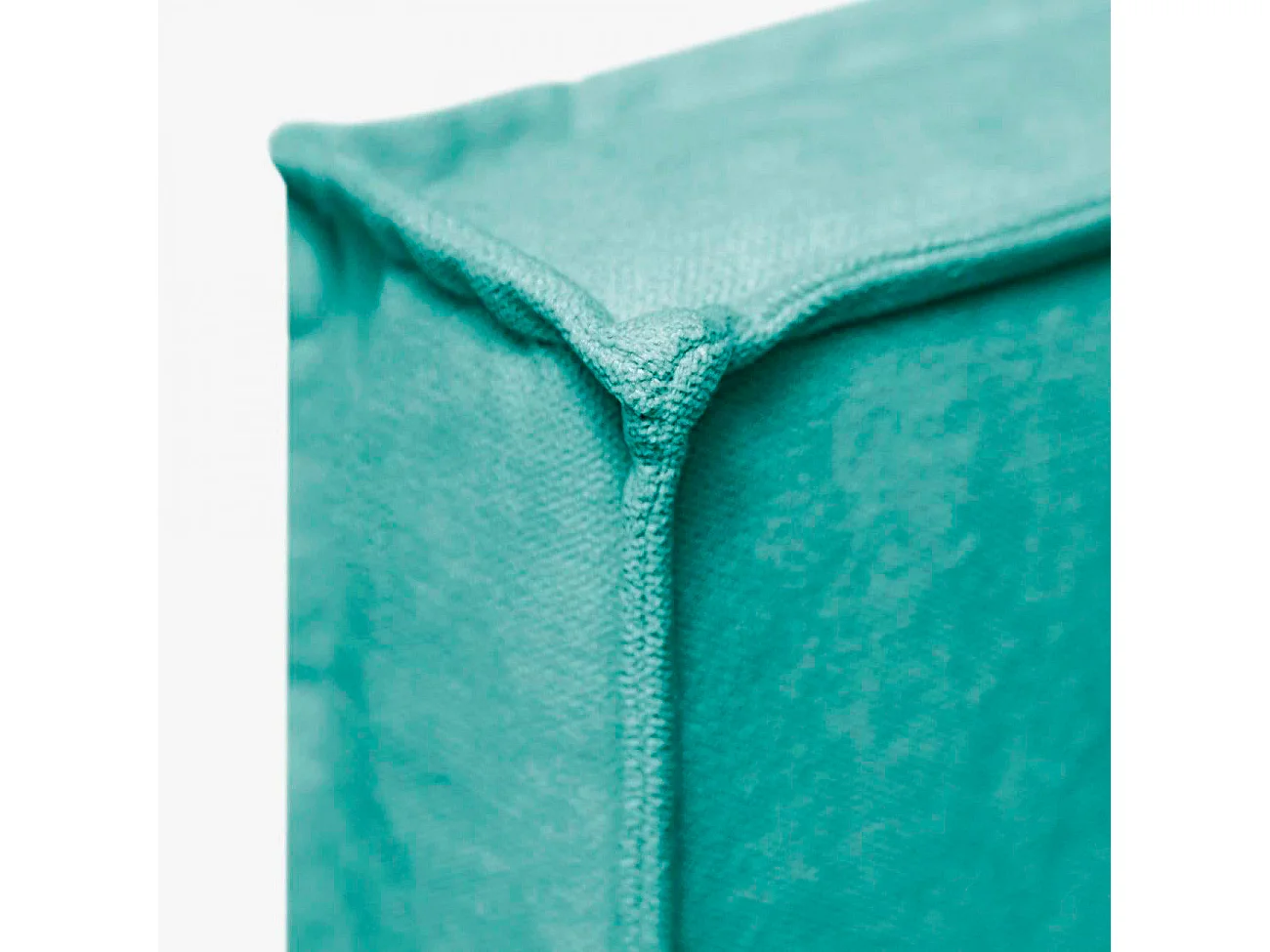 Tête de lit Mox en bois tapissée tissu anti-taches Turquoise. Pour lit de 140 cm - 150x125 cm