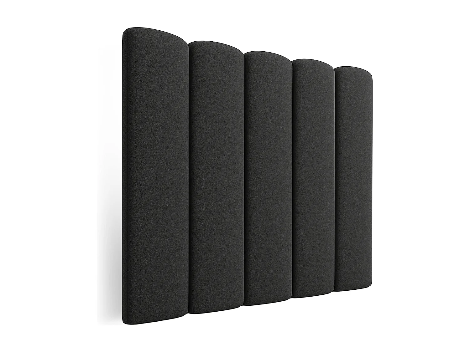 Cabecero tapizado Duna Acolchado color antracita Diseño elegante para cama de 180 cm – 190x140 cm