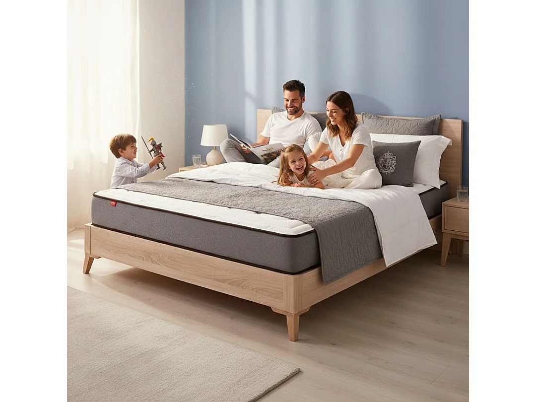 Colchón híbrido con viscoelástica y micromuelles ensacados 180x200