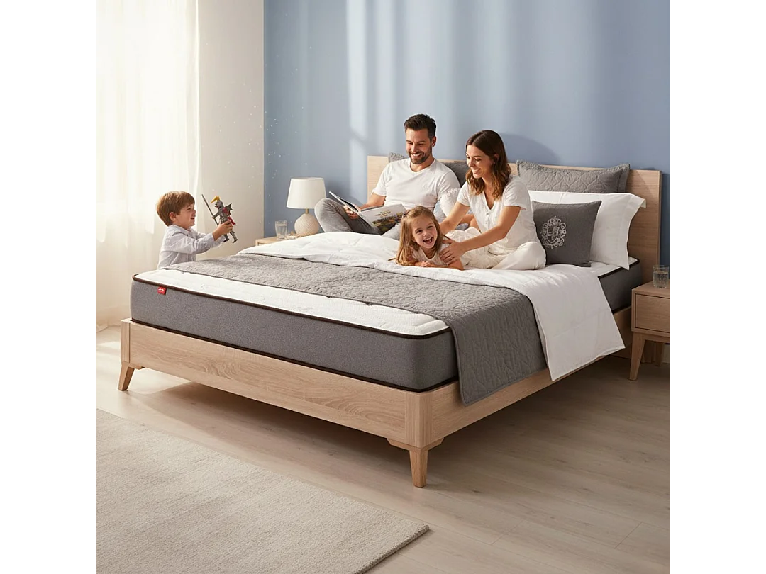 Colchón híbrido con viscoelástica y micromuelles ensacados 105x190