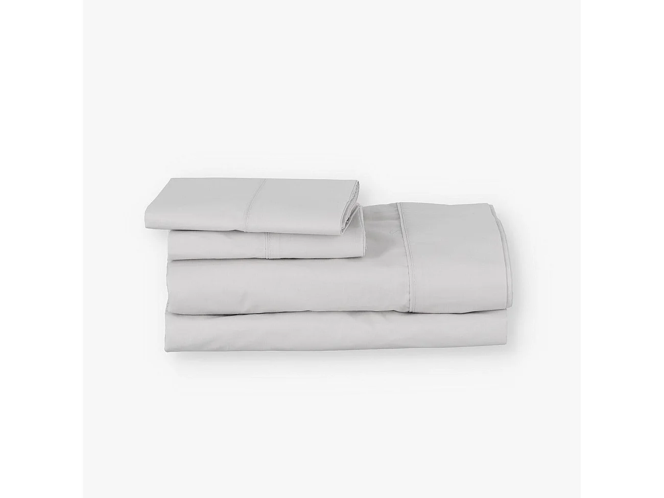 Juego de sábanas ecológicas Gris algodón 100% orgánico 135x190/200 cm