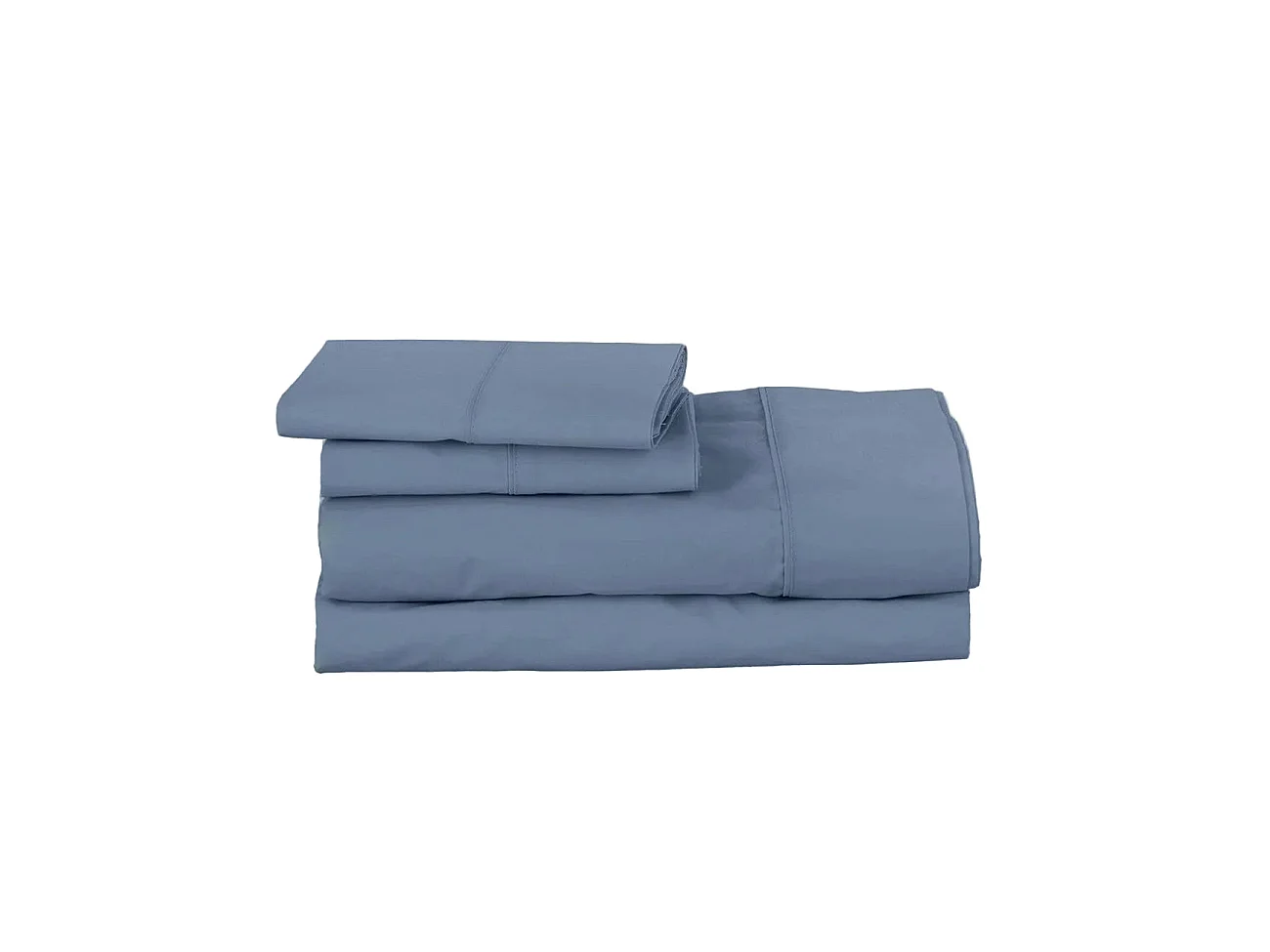 Juego de sábanas ecológicas Azul algodón 100% orgánico 180x190/200 cm