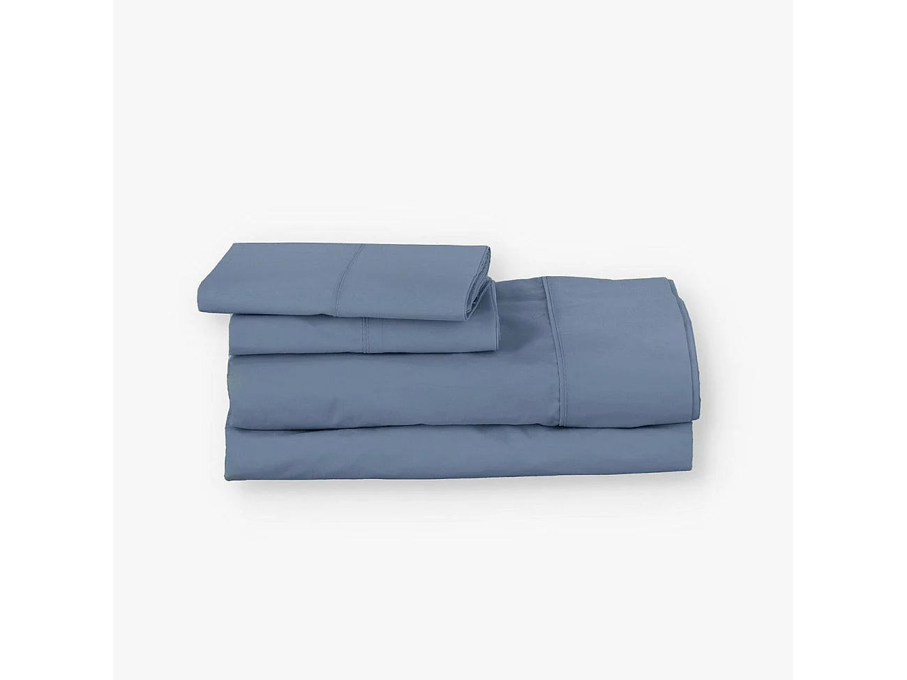 Juego de sábanas ecológicas Azul algodón 100% orgánico 160x190/200 cm