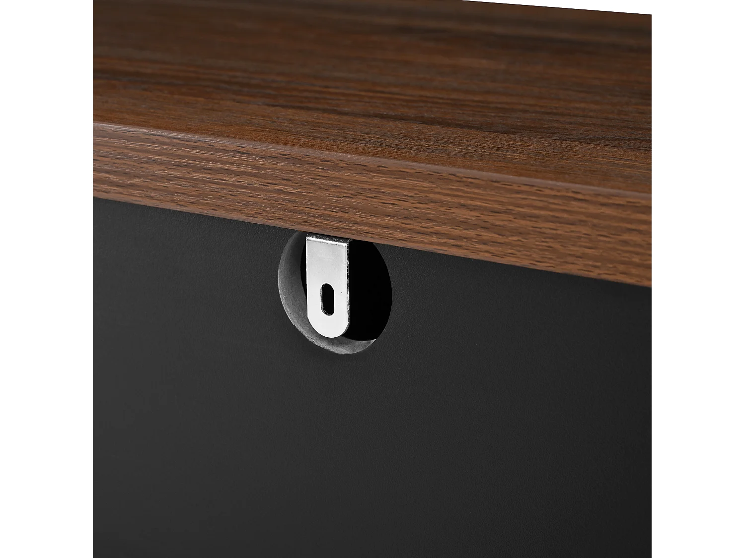 Buffet moderne 160x35x76 cm - 3 tiroirs et 4 portes - Étagères réglables - MDF - Noir