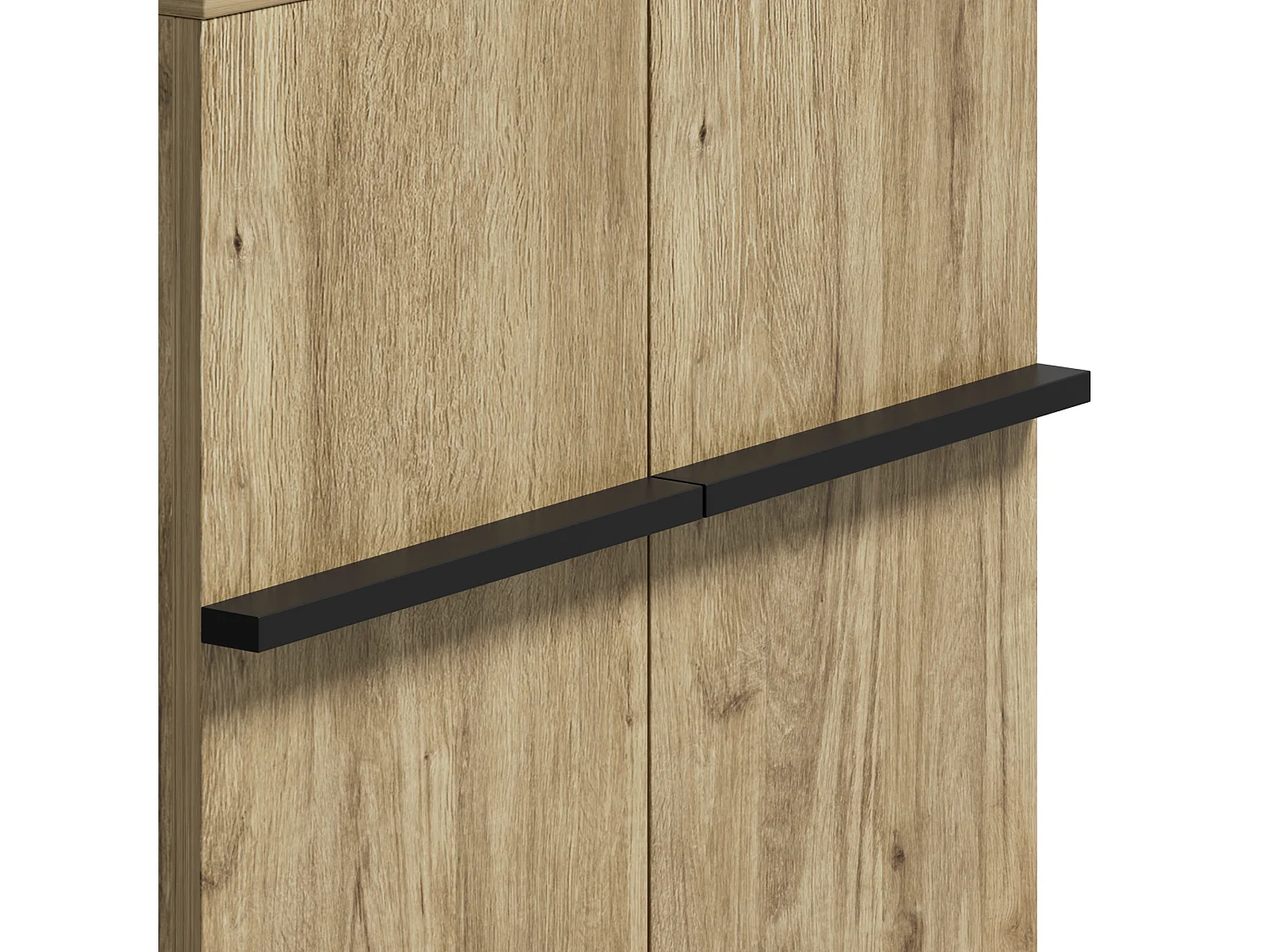 Meuble à chaussures 95x60x34,5 cm - 2 portes - Étagères réglables - Finition bois - Panneaux de particules - Naturel