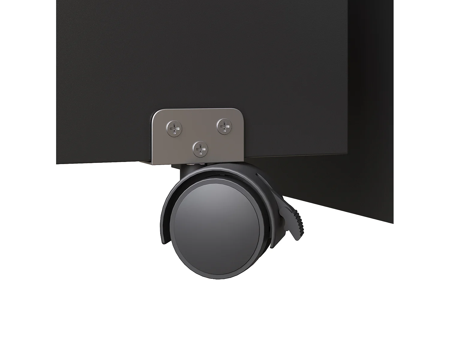 Meuble de bar de cuisine extensible - et rotation à 360° - 135-205x39x100cm - 2 portes - avec étagères latérales - Noir