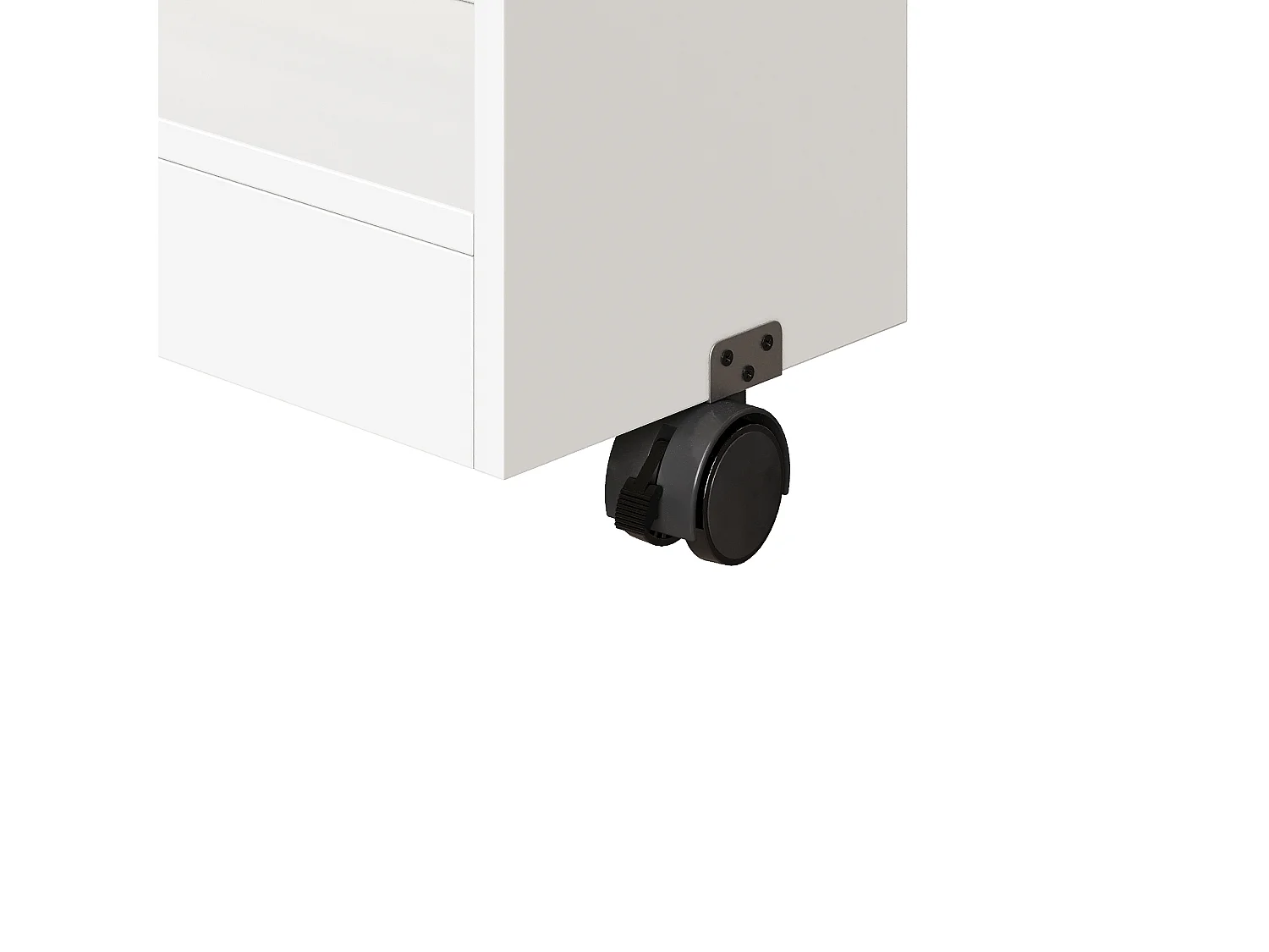 Uitschuifbare keukenbar - met 360° draaifunctie - 205x39x100cm - 2 deuren - met zijplanken - Wit