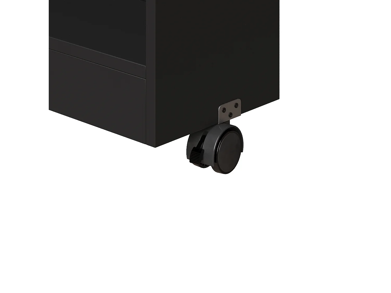 Mueble de bar de cocina extensible - con rotación 360° - 205x39x100cm - 2 puertas - con estantes laterales - Negro