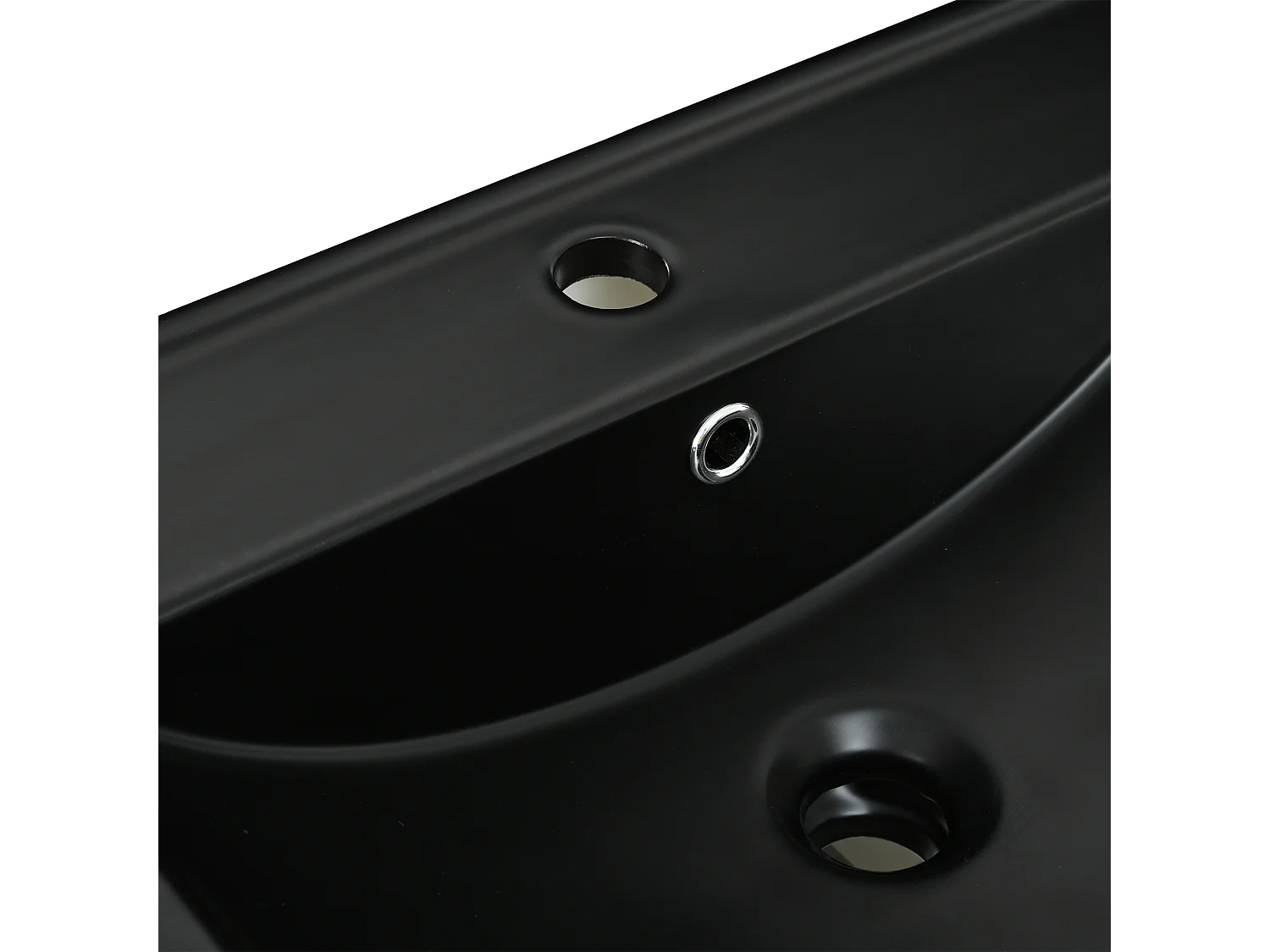 Mobile bagno - con lavabo in ceramica - con 2 cassetti - verde + bianco​ (rubinetto non incluso)