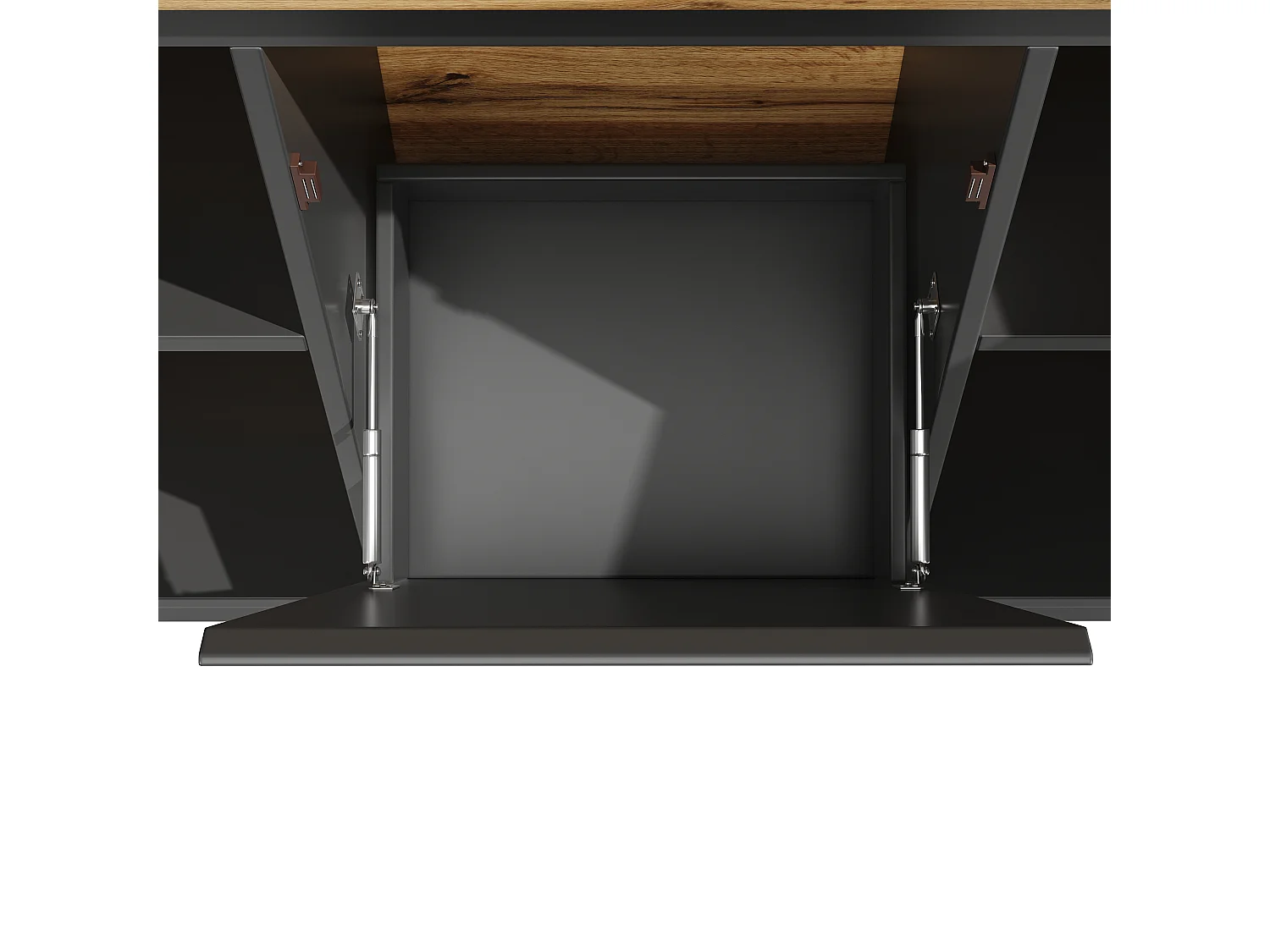 Mobili da cucina 120x40x180cm - con illuminazione LED - con 4 ante e 1 scomparto pattumiera - nero