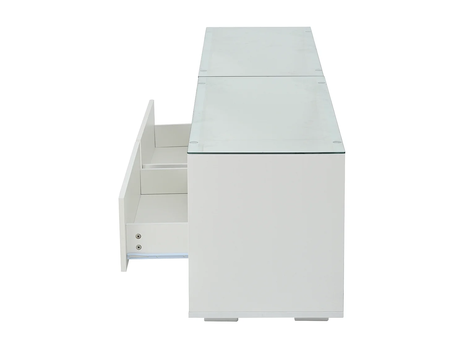 Hochglanz-TV-Schrank 180x50x46 cm - mit 2 Schubladen - mit LED - für Fernseher bis 70 Zoll - schwarz