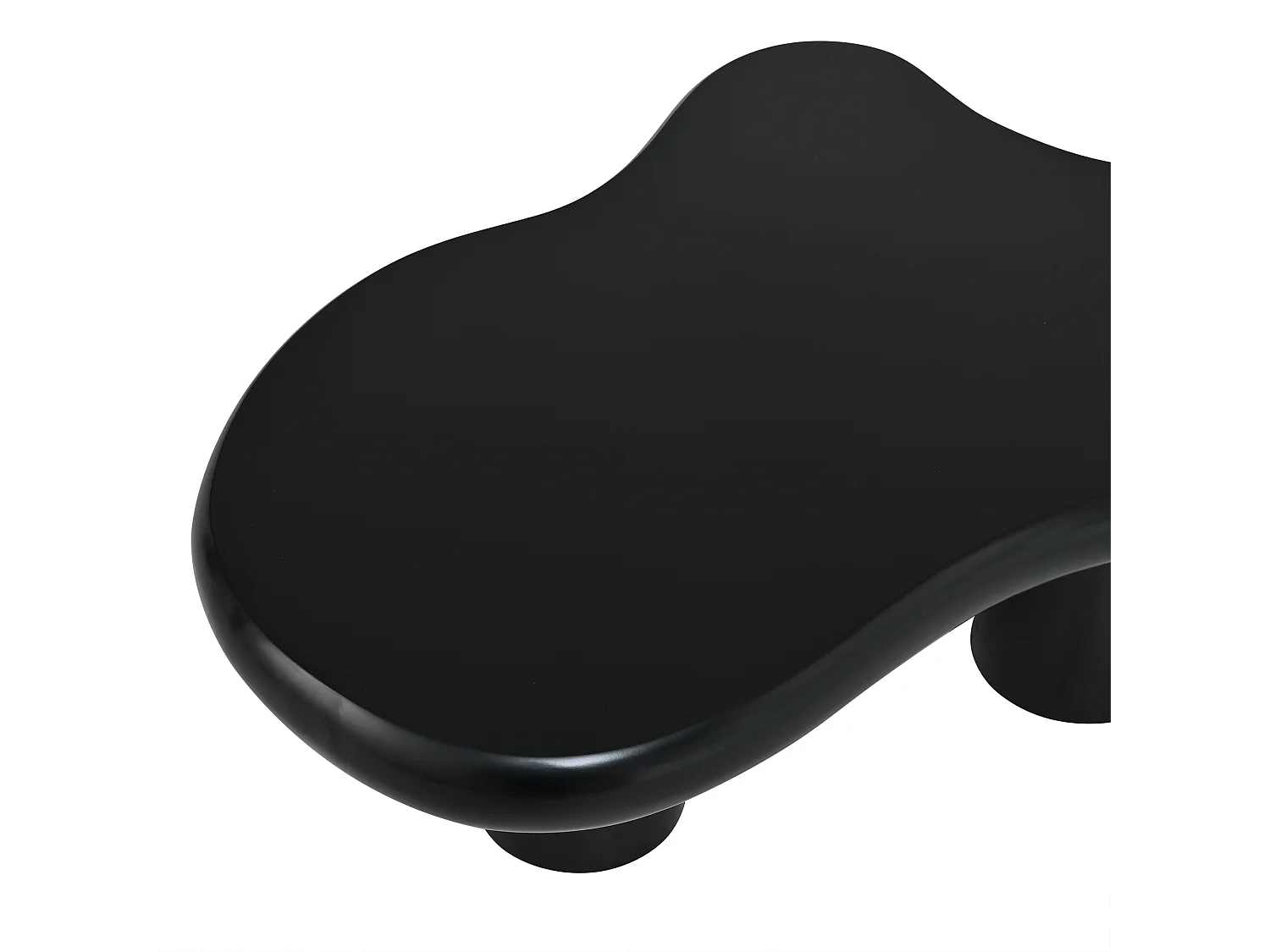 Couchtisch 97x67x32 cm - Wolkengestalt - Lackiertes Finish - MDF - Schwarz