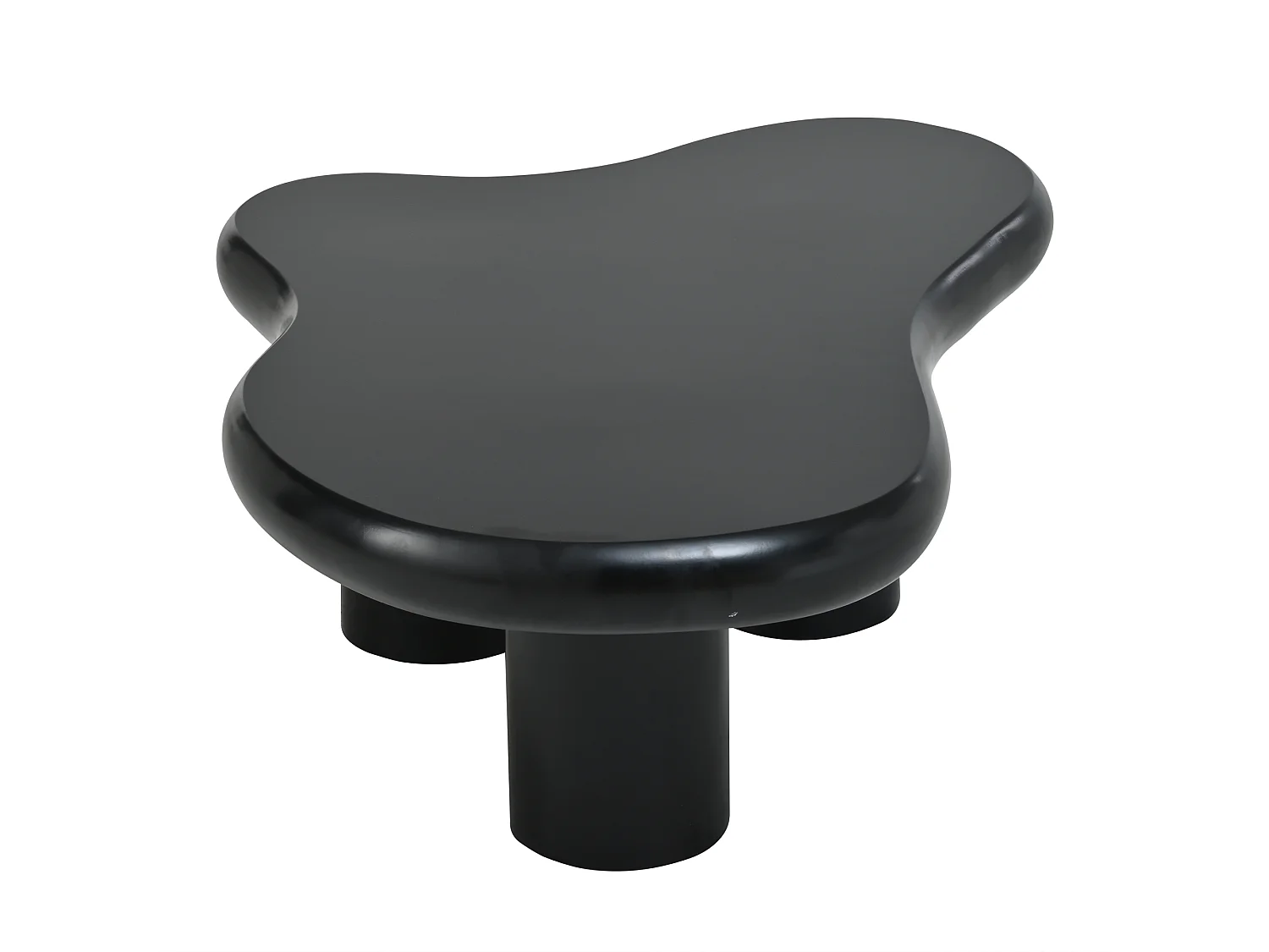 Couchtisch 97x67x32 cm - Wolkengestalt - Lackiertes Finish - MDF - Schwarz