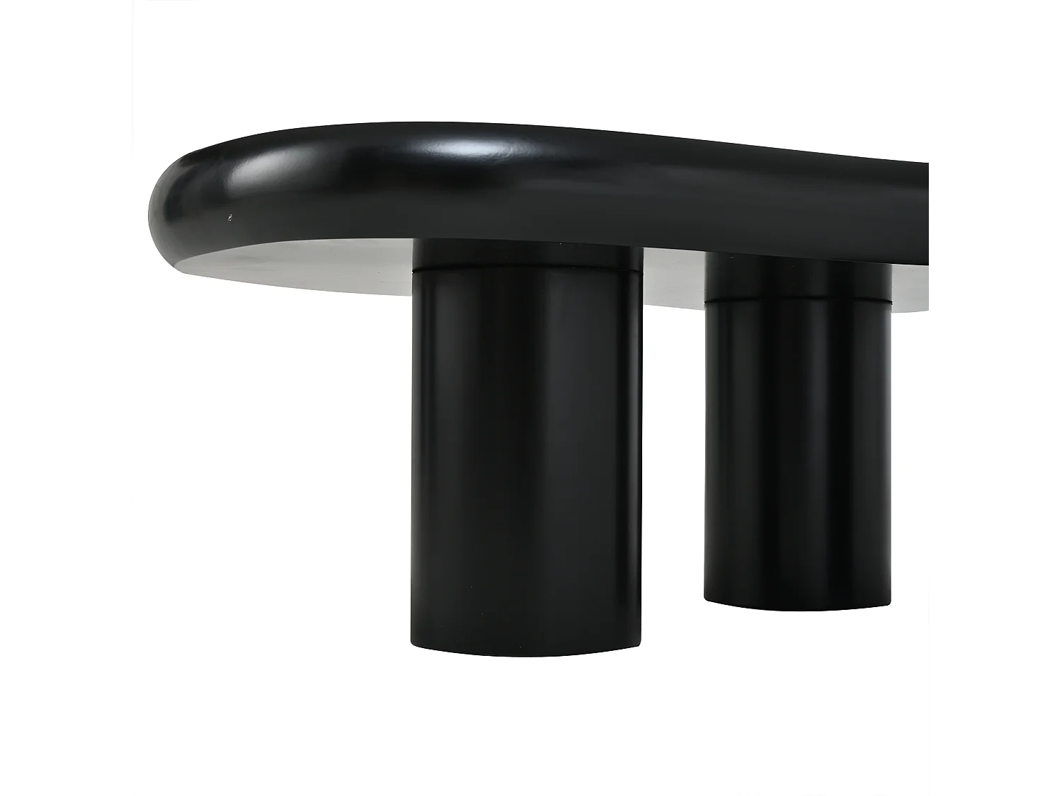 Couchtisch 97x67x32 cm - Wolkengestalt - Lackiertes Finish - MDF - Schwarz