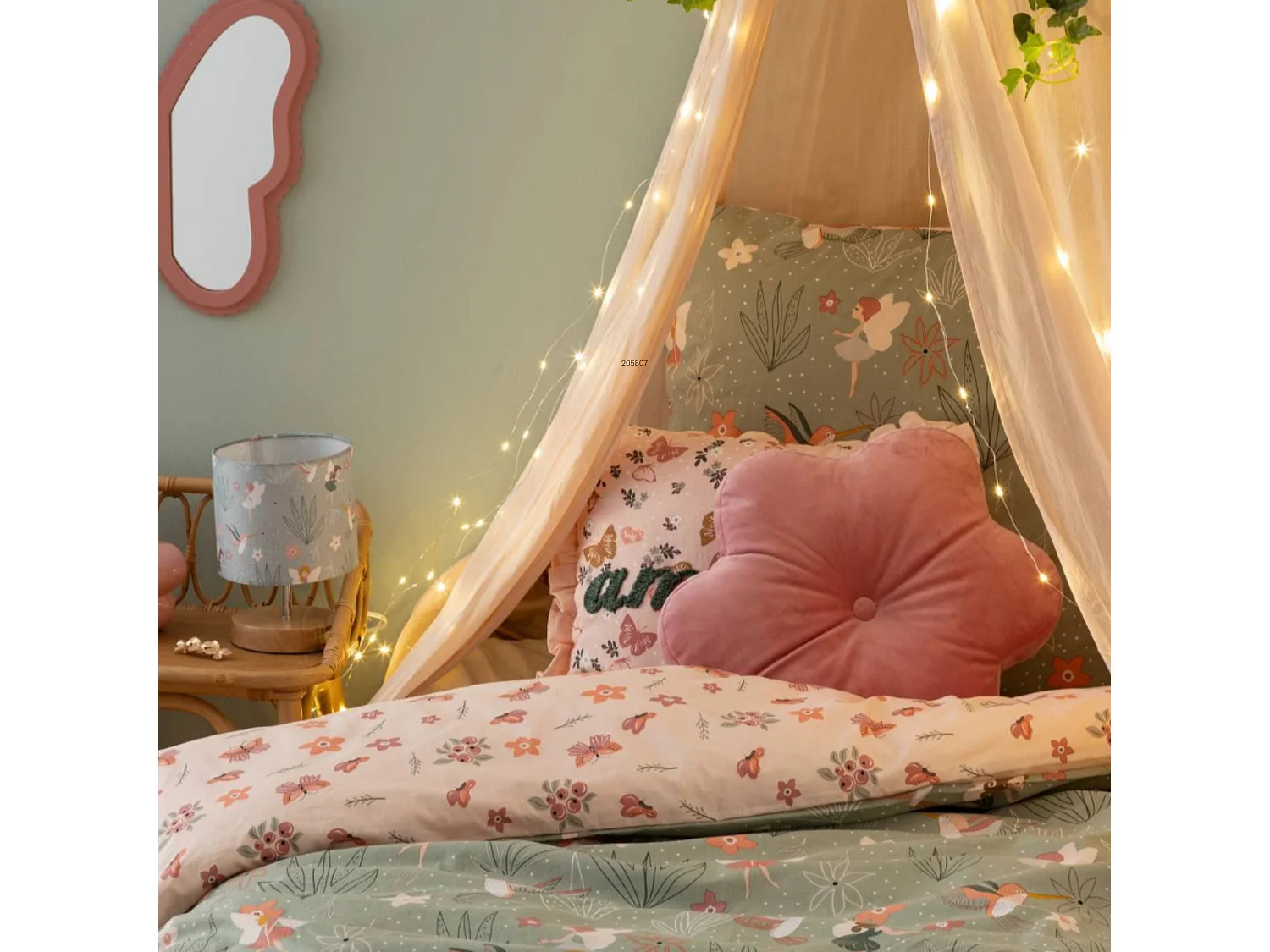 Coussin Déco Enfant "Fleur" 38cm Rose