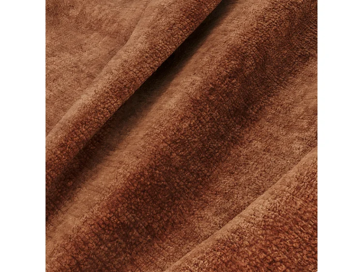 Lot de 2 fauteuils rotatif 180° velours texturé terracotta FLARE