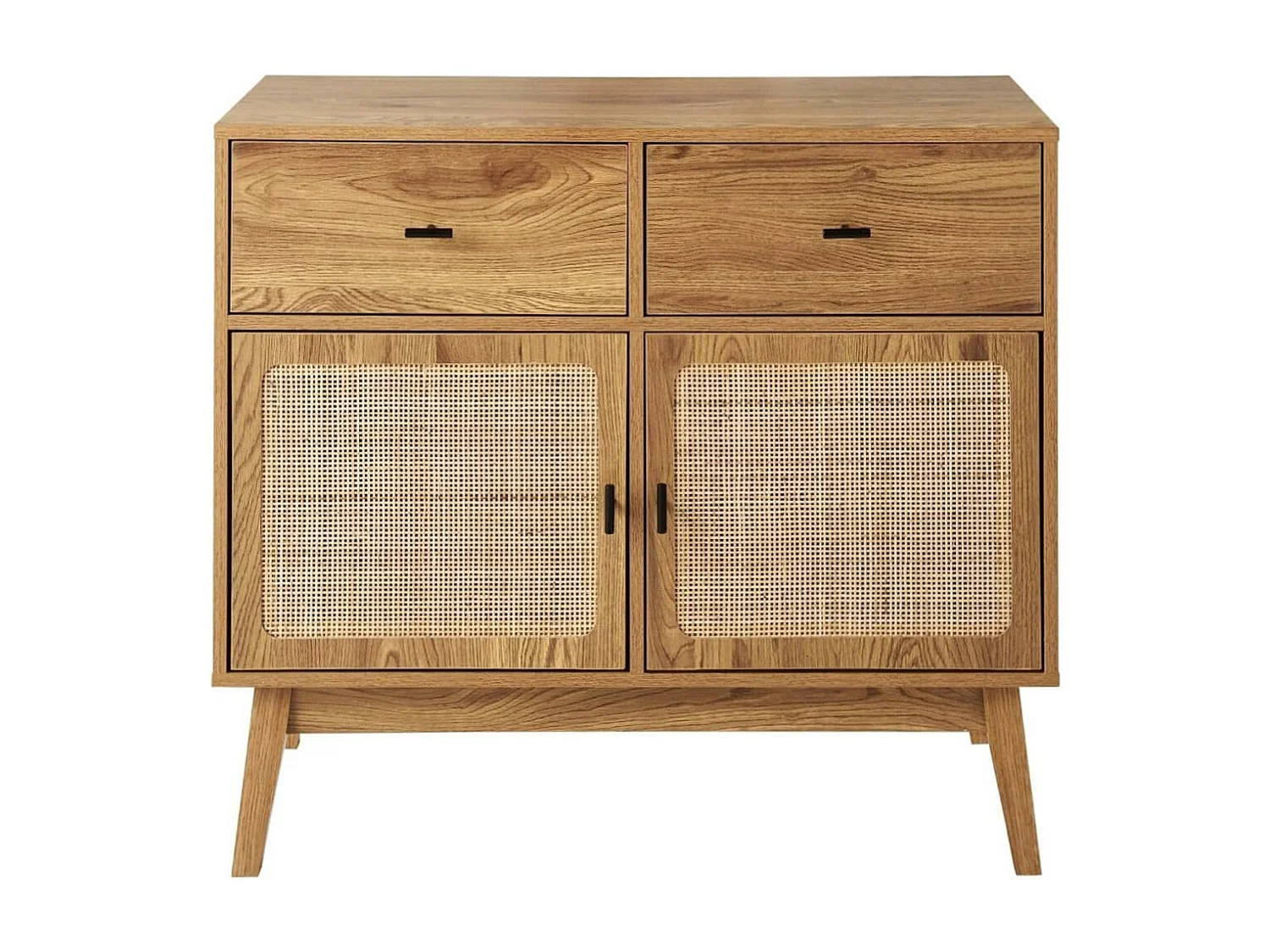 Commode 2 portes en rotin et 2 tiroirs L90 cm - ALIA