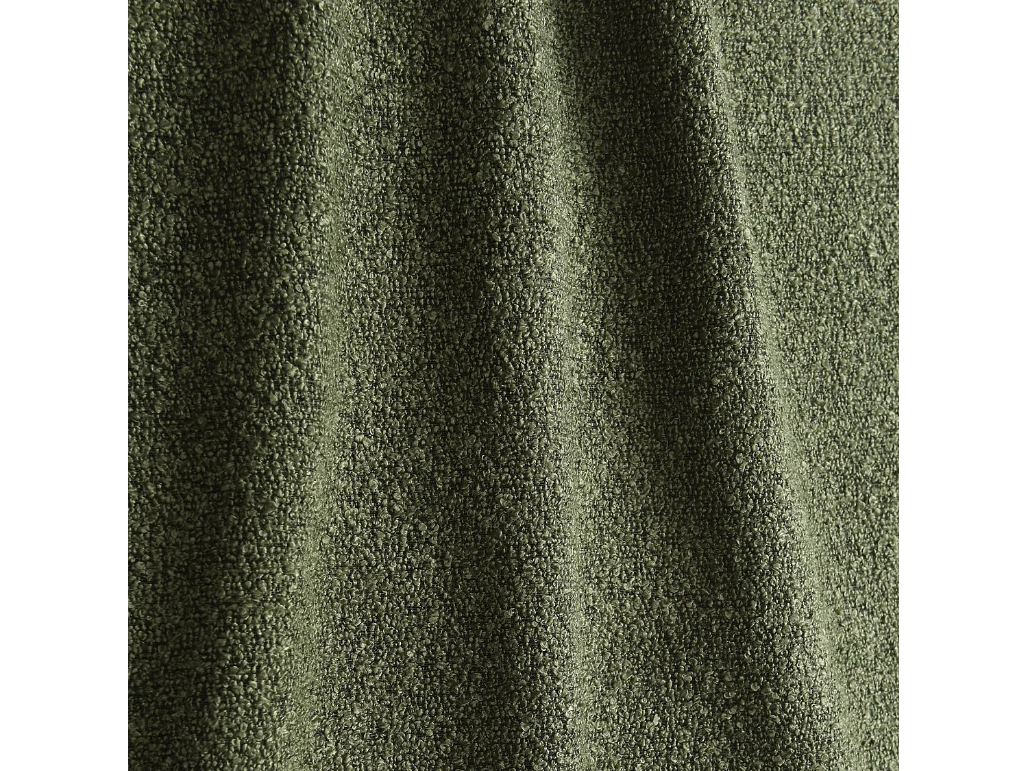 Lot de 2 fauteuils tissu bouclette kaki IGGY