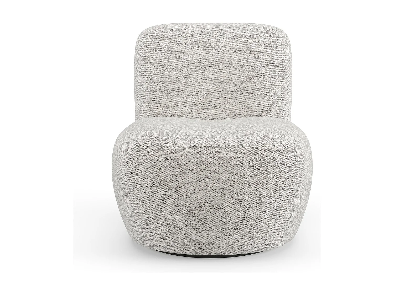 Lot de 2 fauteuils pivotant bouclette beige gris JENA