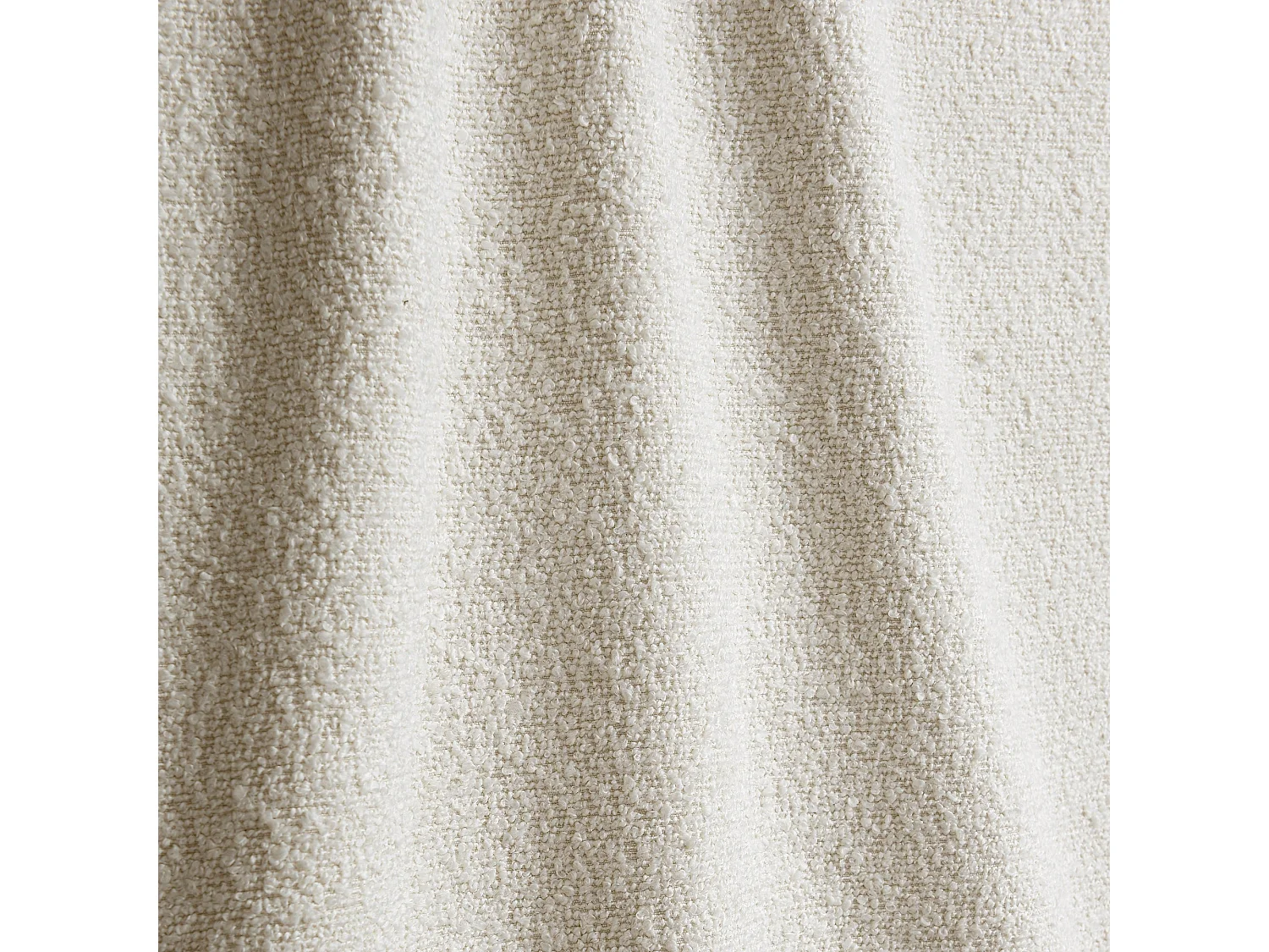 Lot de 2 fauteuils tissu bouclette crème IGGY