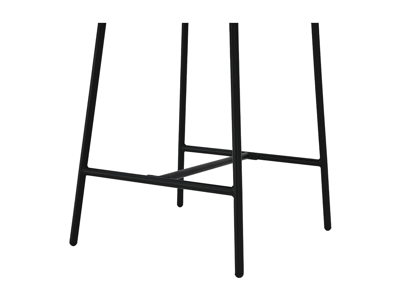 2er-Set Hocker aus meliertem Stoff mit Metallbeinen - DRACO