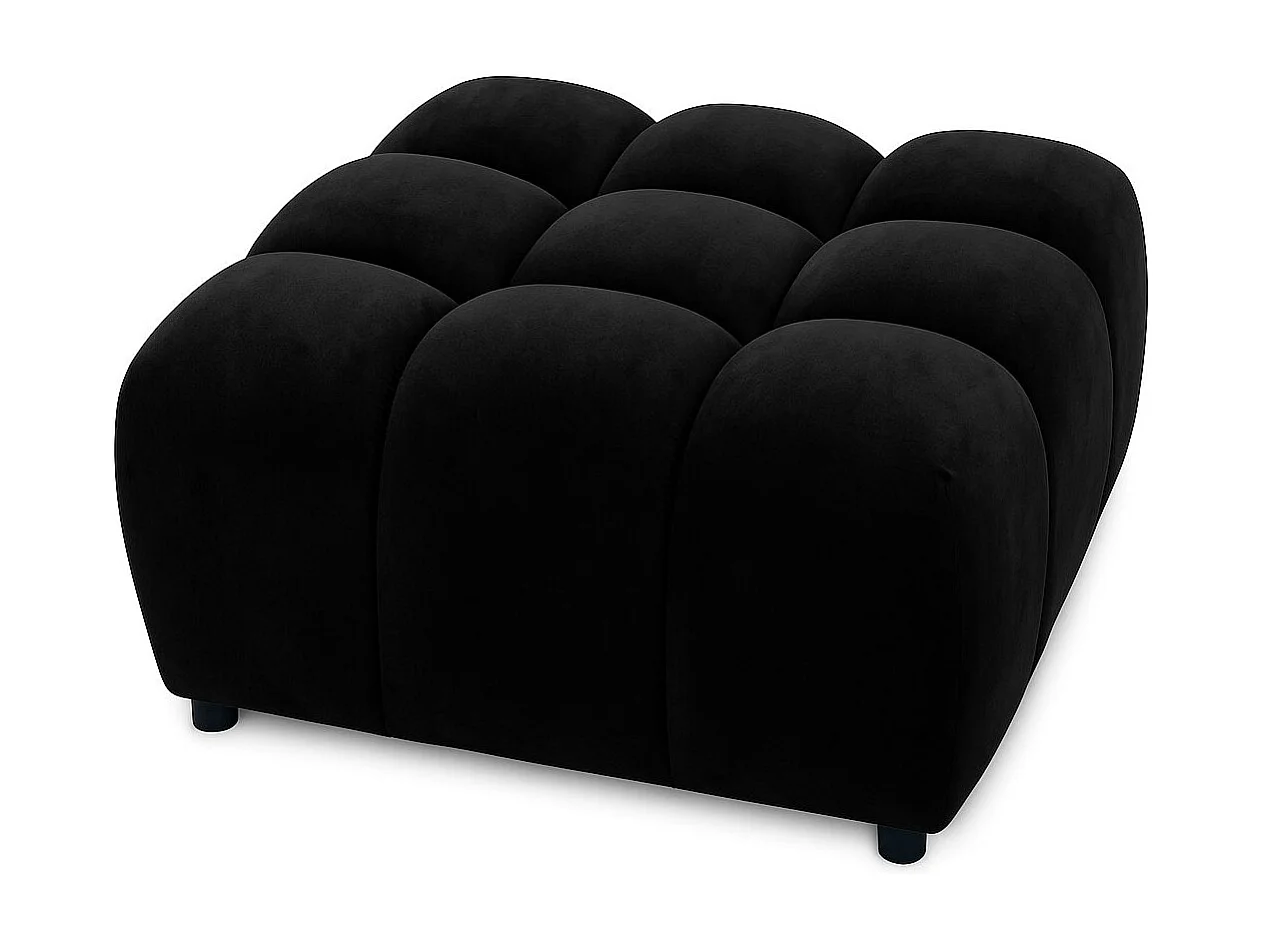 Tabouret modulable Bolla, tissu Bluvel, noir