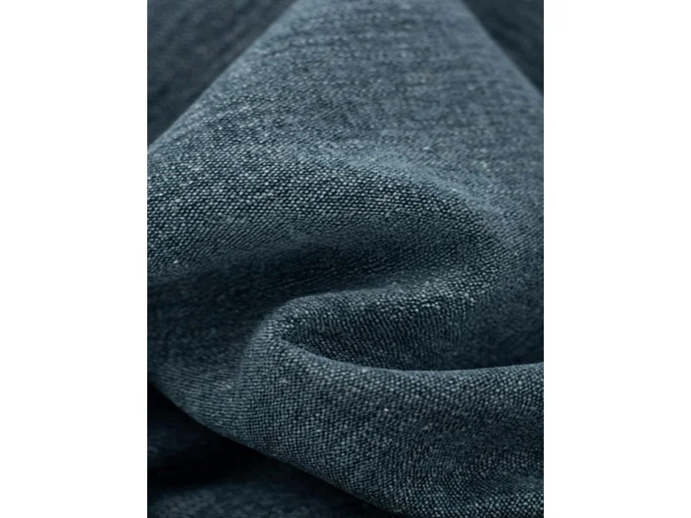 Ecksofa L-Form Luna, stoff Lins, Blau, Rechts