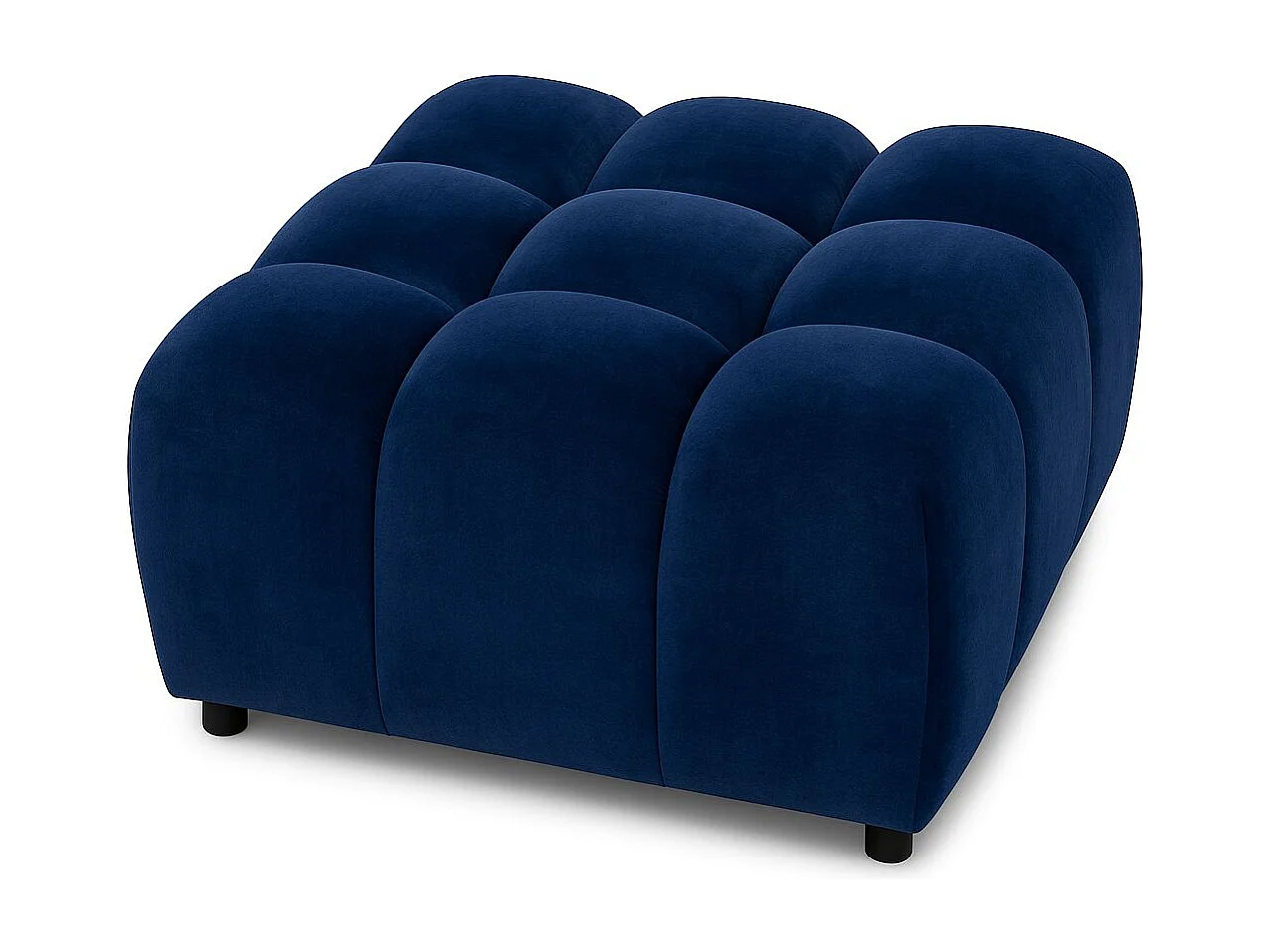 Tabouret modulable Bolla, tissu Bluvel, bleu encre