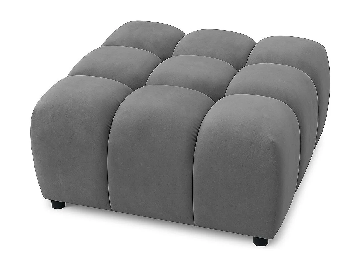 Tabouret modulable Bolla, tissu Bluvel, gris