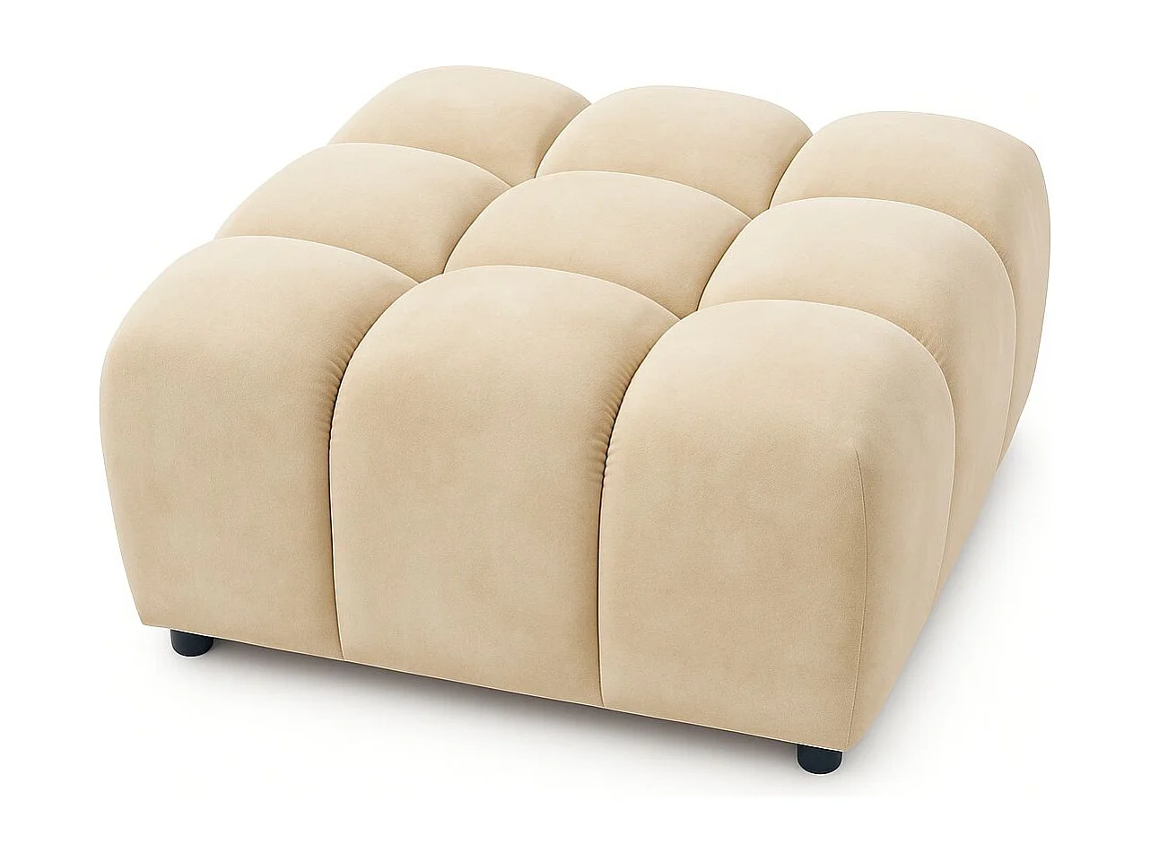 Tabouret modulable Bolla, tissu Bluvel, crème