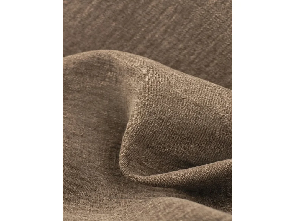 Ecksofa L-Form Luna, stoff Lins, Cappuccino, Links