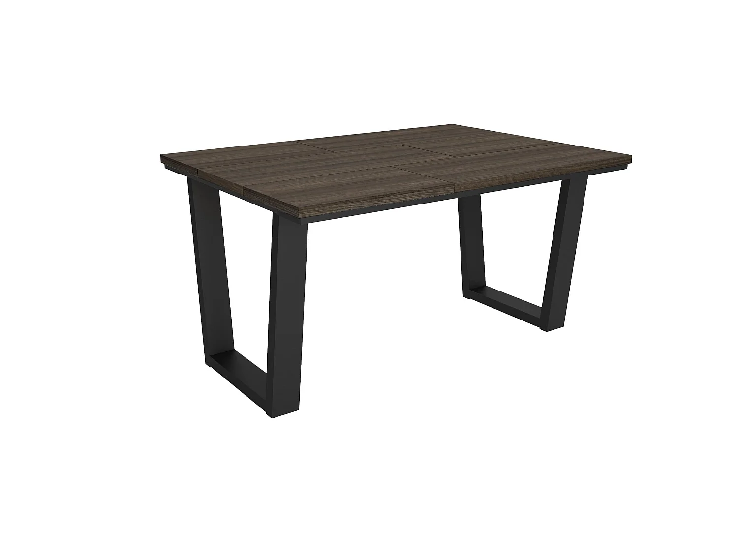 Table à manger, 140x90x74cm, Pour 6 personnes, Meubles de Salon, Chêne foncé