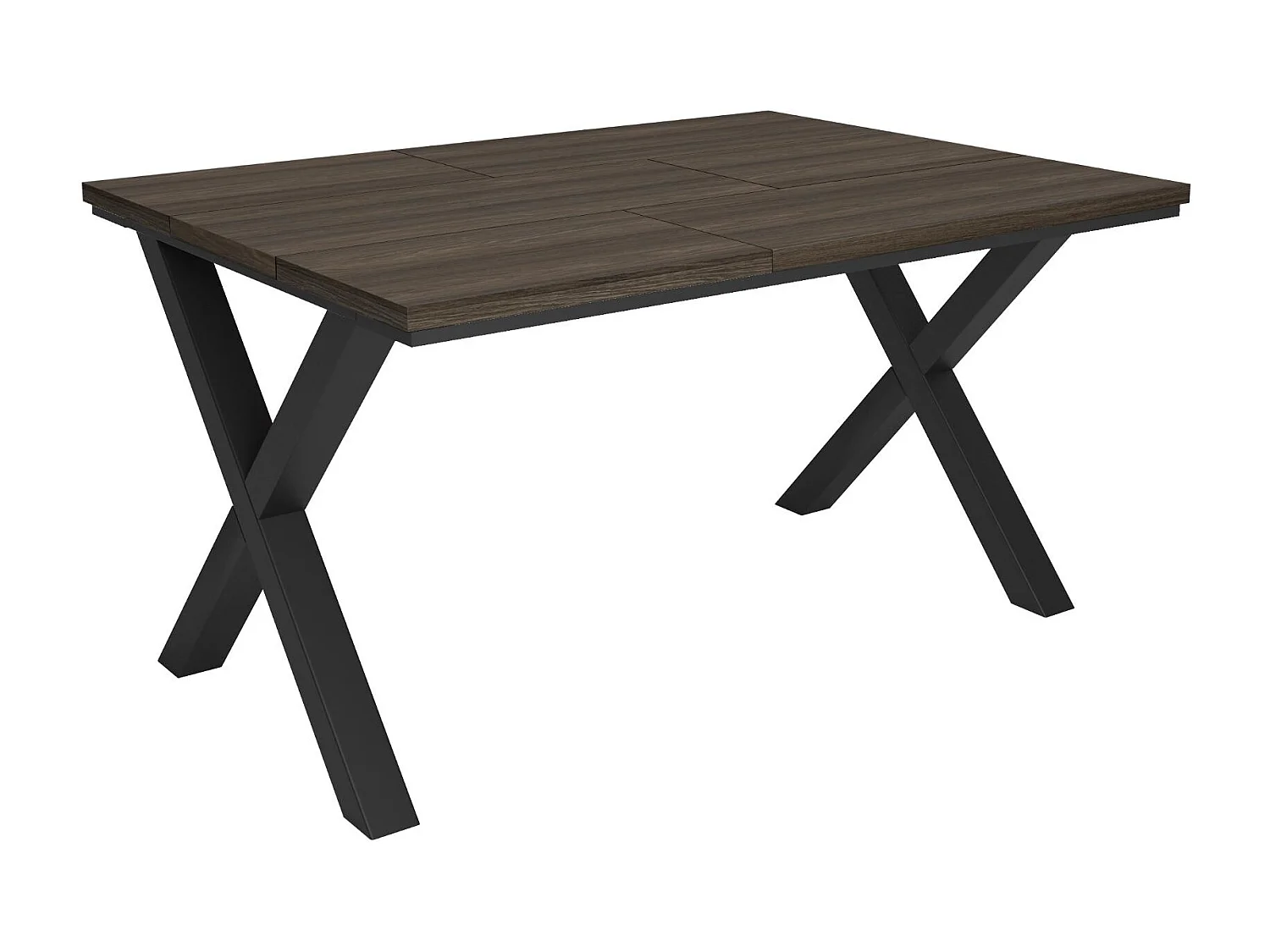 Table à manger, 140x90x74cm, Pour 6 personnes, Meubles de Salon, Chêne foncé