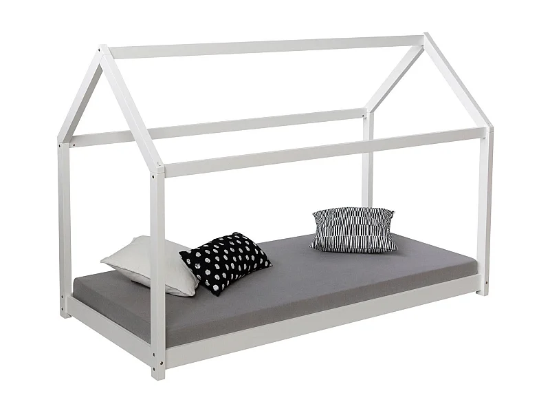 Lit pour enfant en bois blanche 206 x 96 x 141 cm LIT06169