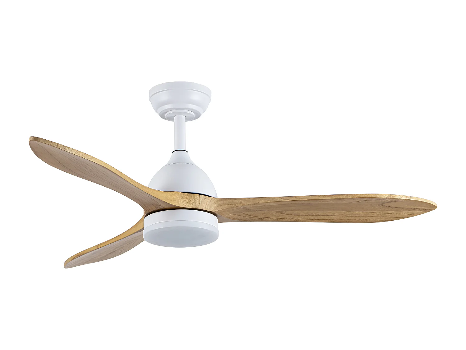 Ventilateur de plafond lumineux - L. 122 cm - Bois de pauwlonia naturel - VENTOYA