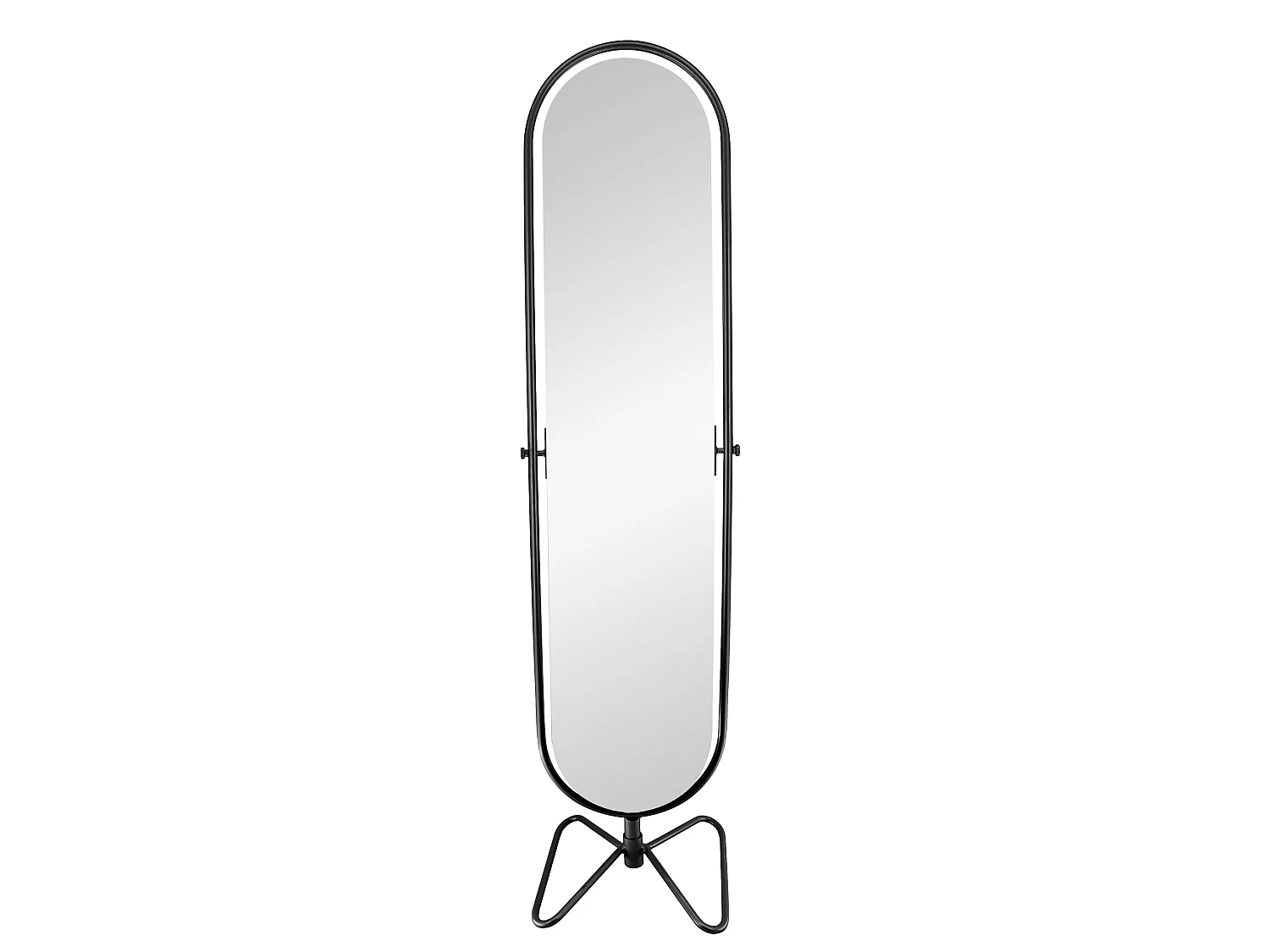 Miroir pivotant sur pied en métal - L. 40 x H. 169  cm - Noir - ASATU