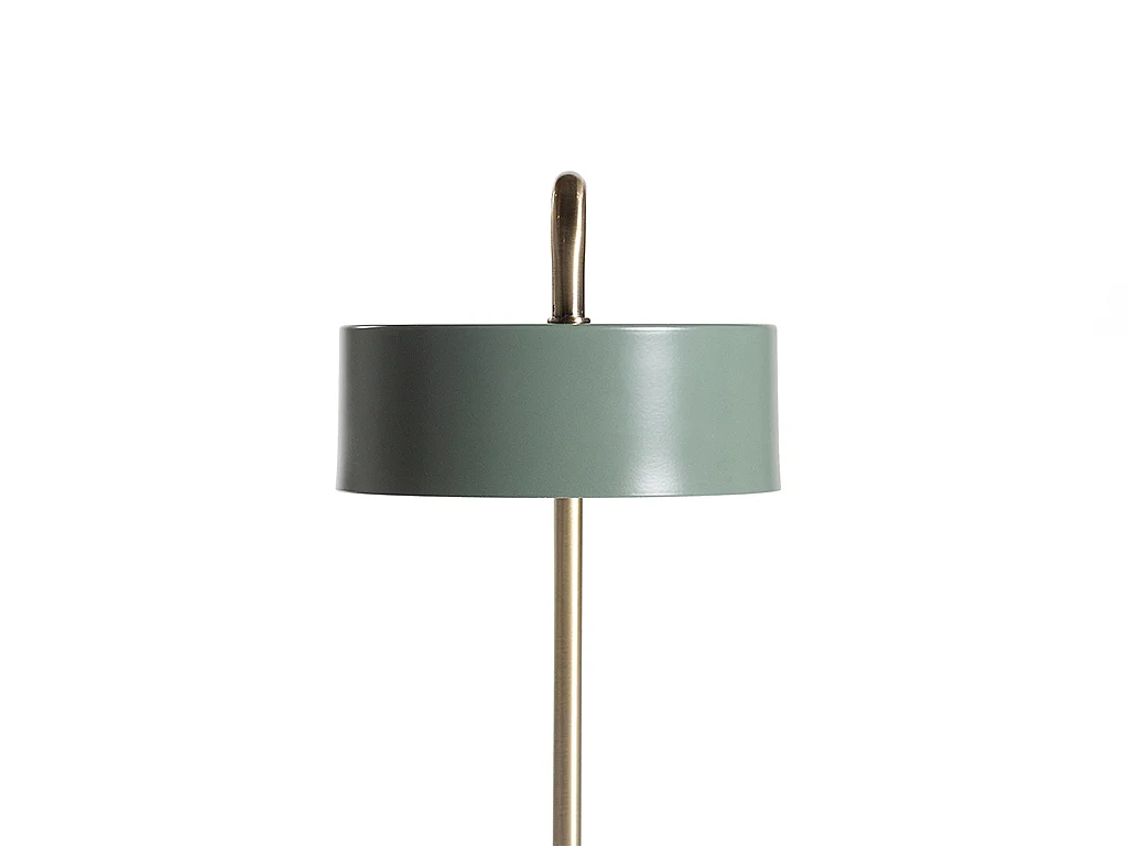 Lampe à poser style vintage - Métal - H. 40 cm - Vert et doré - OTILIE