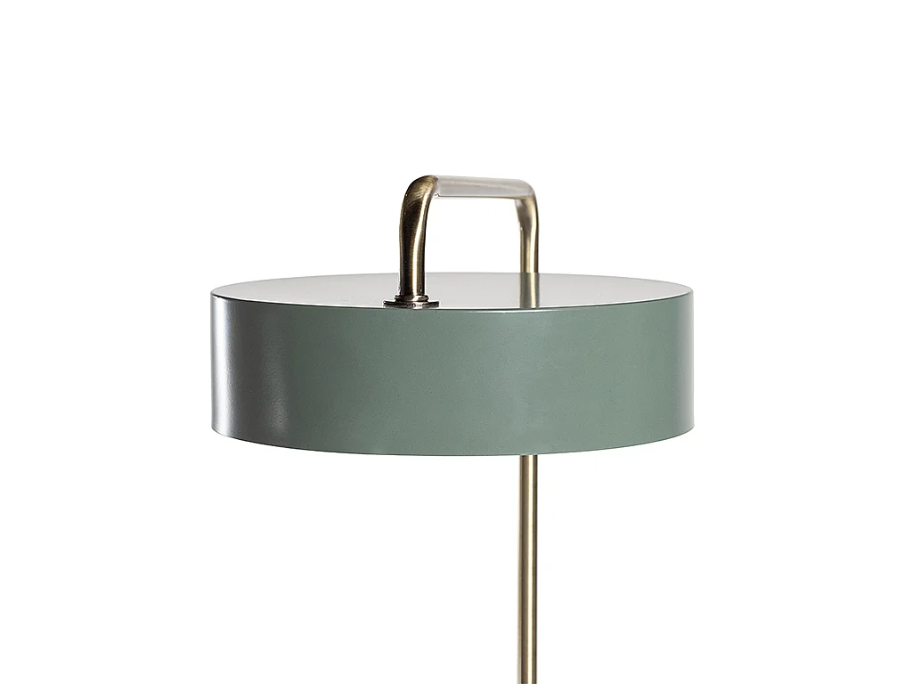 Lampe à poser style vintage - Métal - H. 40 cm - Vert et doré - OTILIE