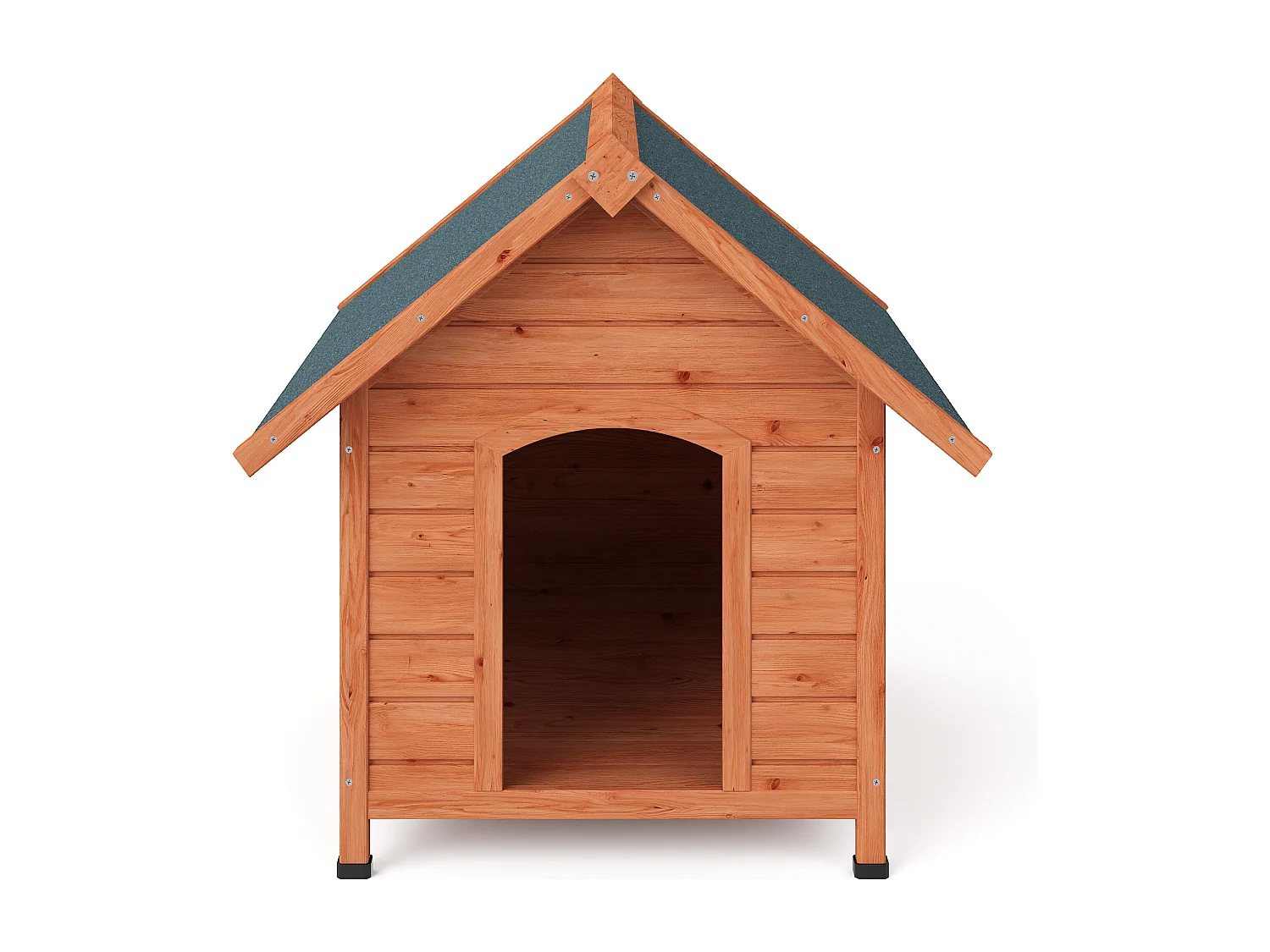 Niche pour chien en bois de sapin - L. 85 x P. 73 x H. 78,5 cm - Taille XS/S - Naturel - SELARO