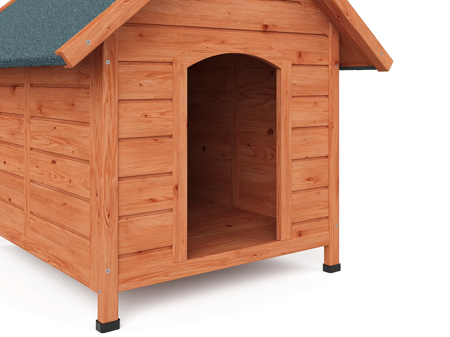 Niche pour chien en bois de sapin - L. 85 x P. 73 x H. 78,5 cm - Taille XS/S - Naturel - SELARO