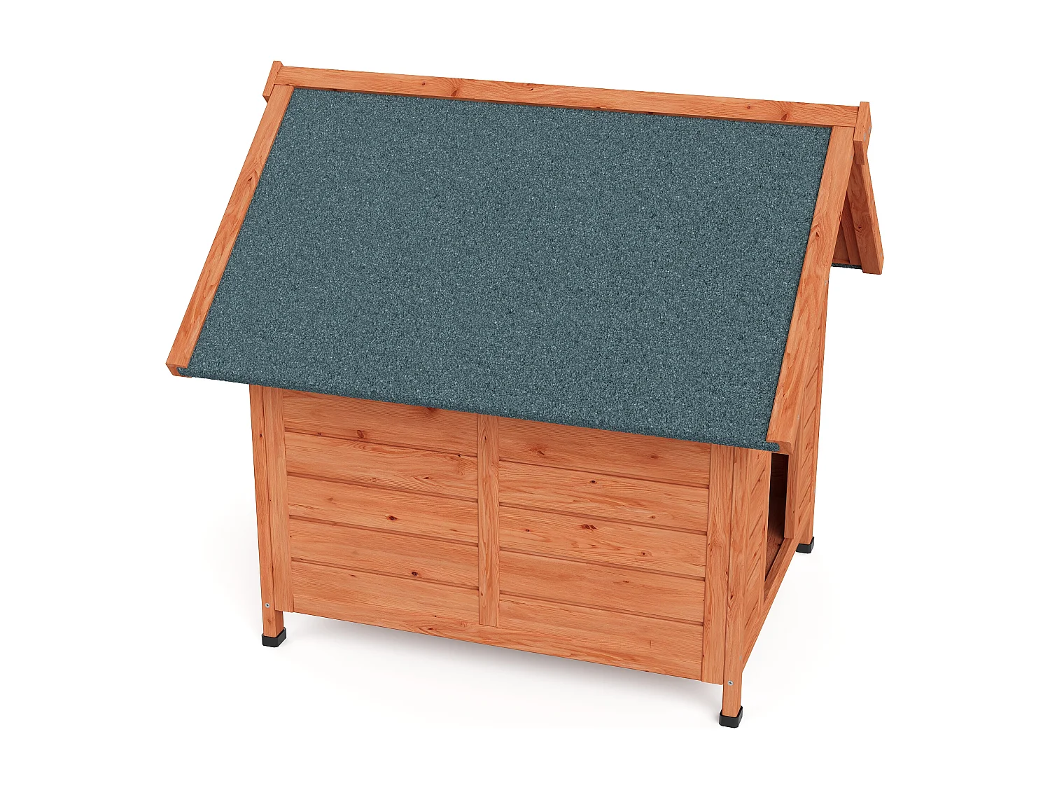 Niche pour chien en bois de sapin - L. 85 x P. 73 x H. 78,5 cm - Taille XS/S - Naturel - SELARO