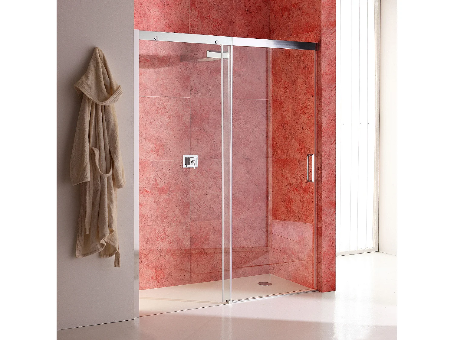 Porte De Douche En Niche De 130 Cm Côté Fixe À Gauche Verre Transparent | Dream