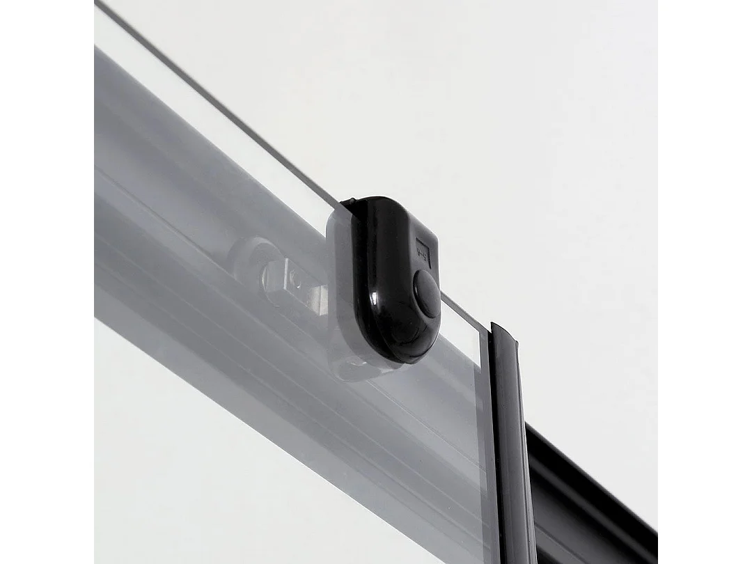 Porte De Douche Niche 150 Cm Noir Mat Coulissant | City