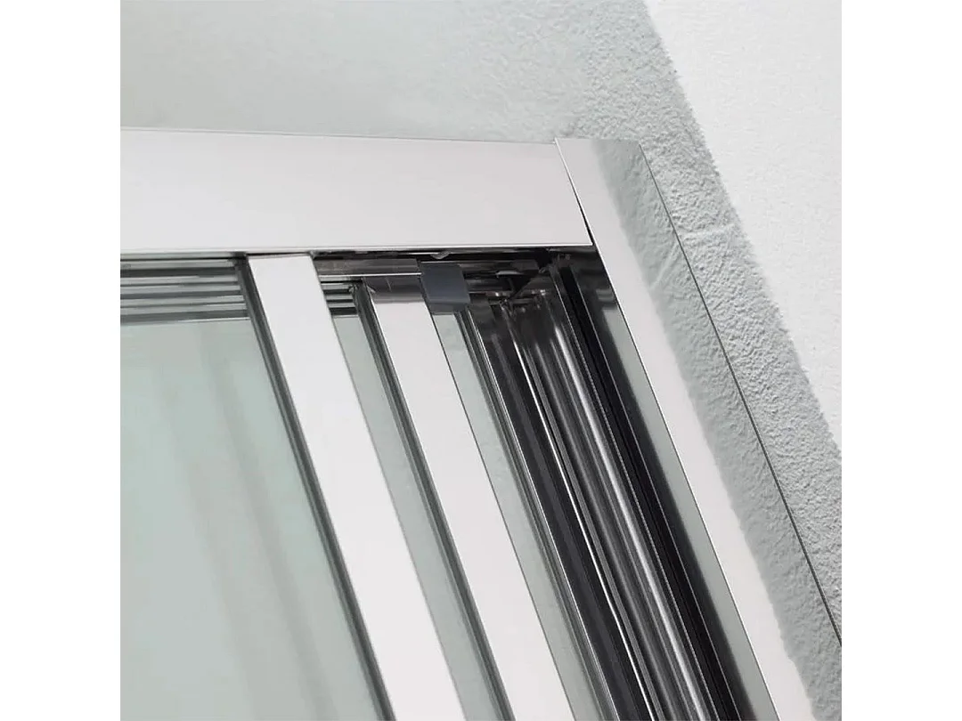 Porte Coulissante Pour Douche En Niche De 90 Cm Avec 3 Parois En Verre Transparent | Star