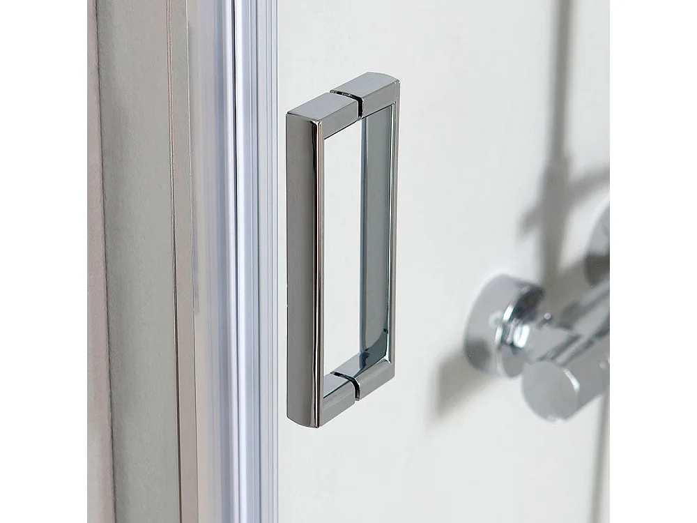 Porte De Douche Pour Niche 140 Cm En Verre 6 Mm Trempé Transparent | New Giada