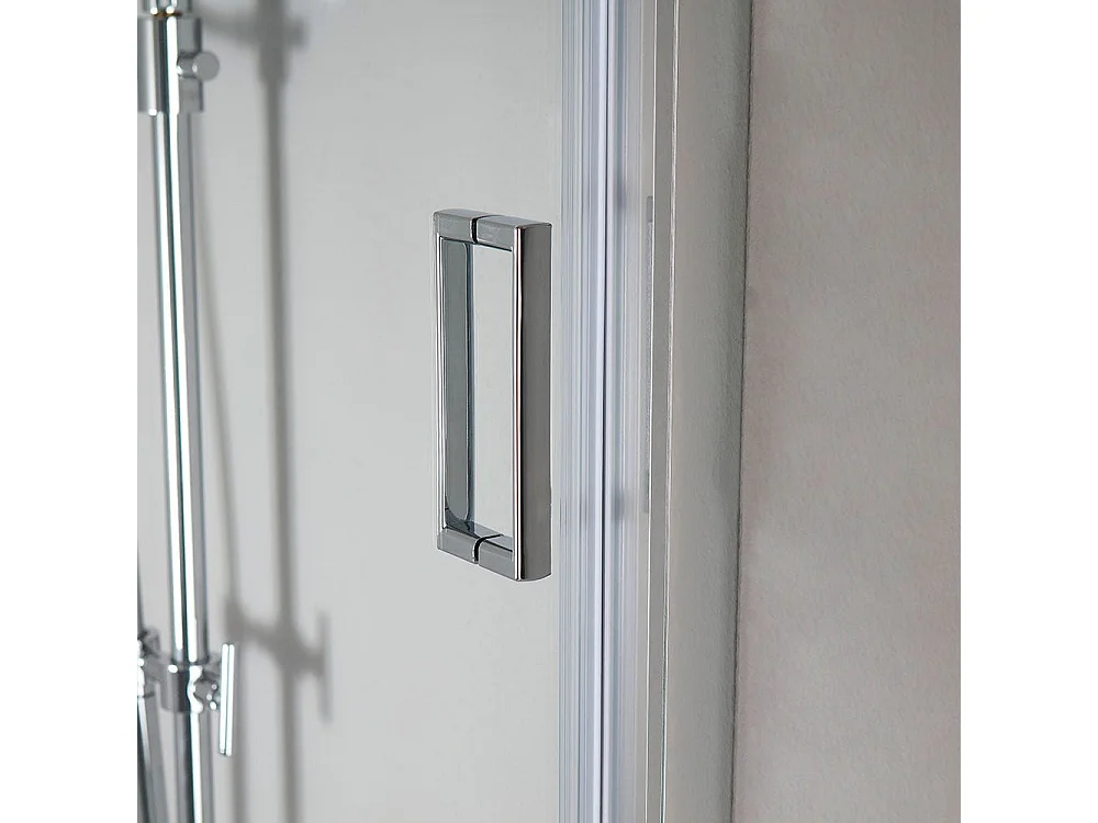 Porte De Douche Pour Niche 140 Cm En Verre 6 Mm Trempé Transparent | New Giada