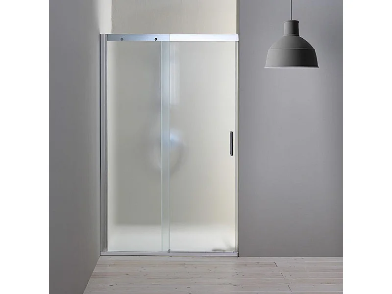 Porte De Douche En Niche 130 Cm Avec Verre Satiné Et Côté Fixe À Gauche | Dream